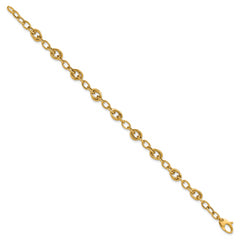 14K Polished Fancy Link Bracelet