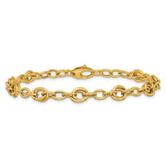 14K Polished Fancy Link Bracelet