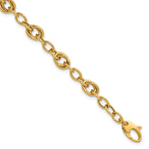 14K Polished Fancy Link Bracelet
