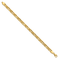 14K Polished Fancy Link Bracelet