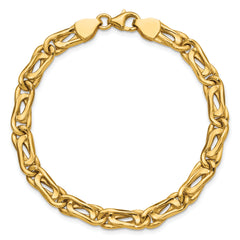 14K Polished Fancy Link Bracelet