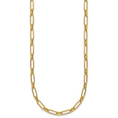 14K Polished Textured Fancy Link Necklace