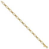 14K Polished Textured Fancy Link Bracelet