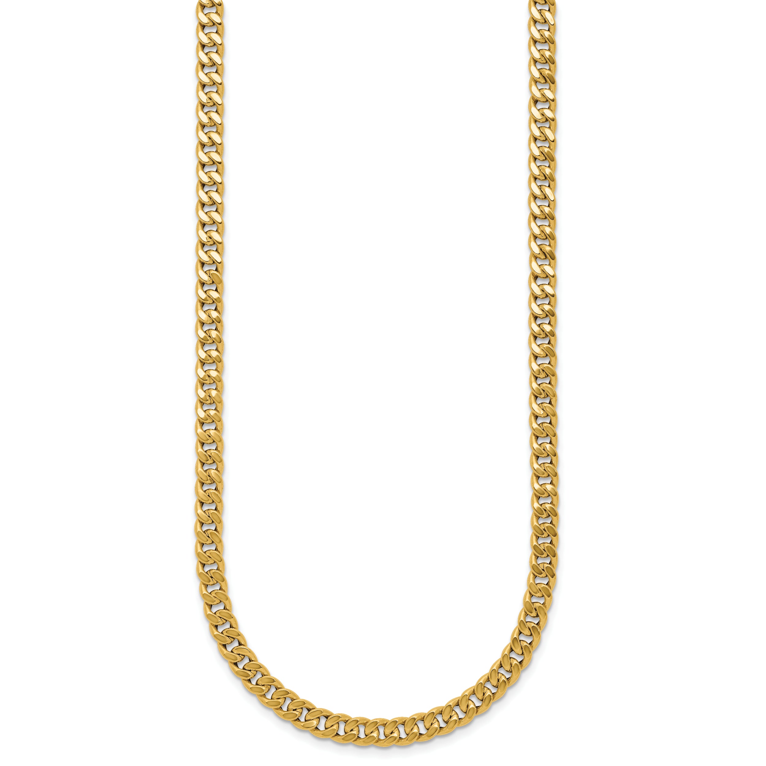 14K Polished Curb Link Necklace