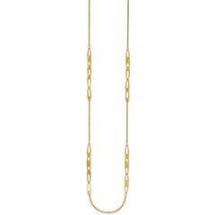 14K Polished Fancy Link Necklace