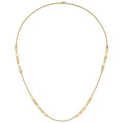 14K Polished Fancy Link Necklace
