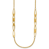 14K Polished Fancy Link Necklace