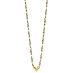 14K w/RH-plating Polished Fancy 18in Necklace