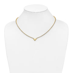 14K w/RH-plating Polished Fancy 18in Necklace