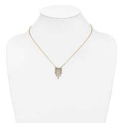 14K w/RH-plating Polished Fancy 18in Necklace