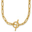 14K Polished and Twisted Fancy Link Toggle Necklace