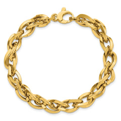 14K Polished Fancy Twisted Link Bracelet