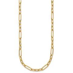 14K Polished Fancy Link Necklace