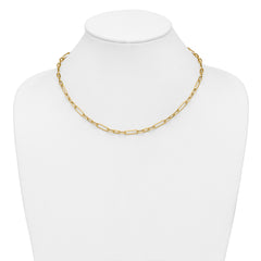 14K Polished Fancy Link Necklace