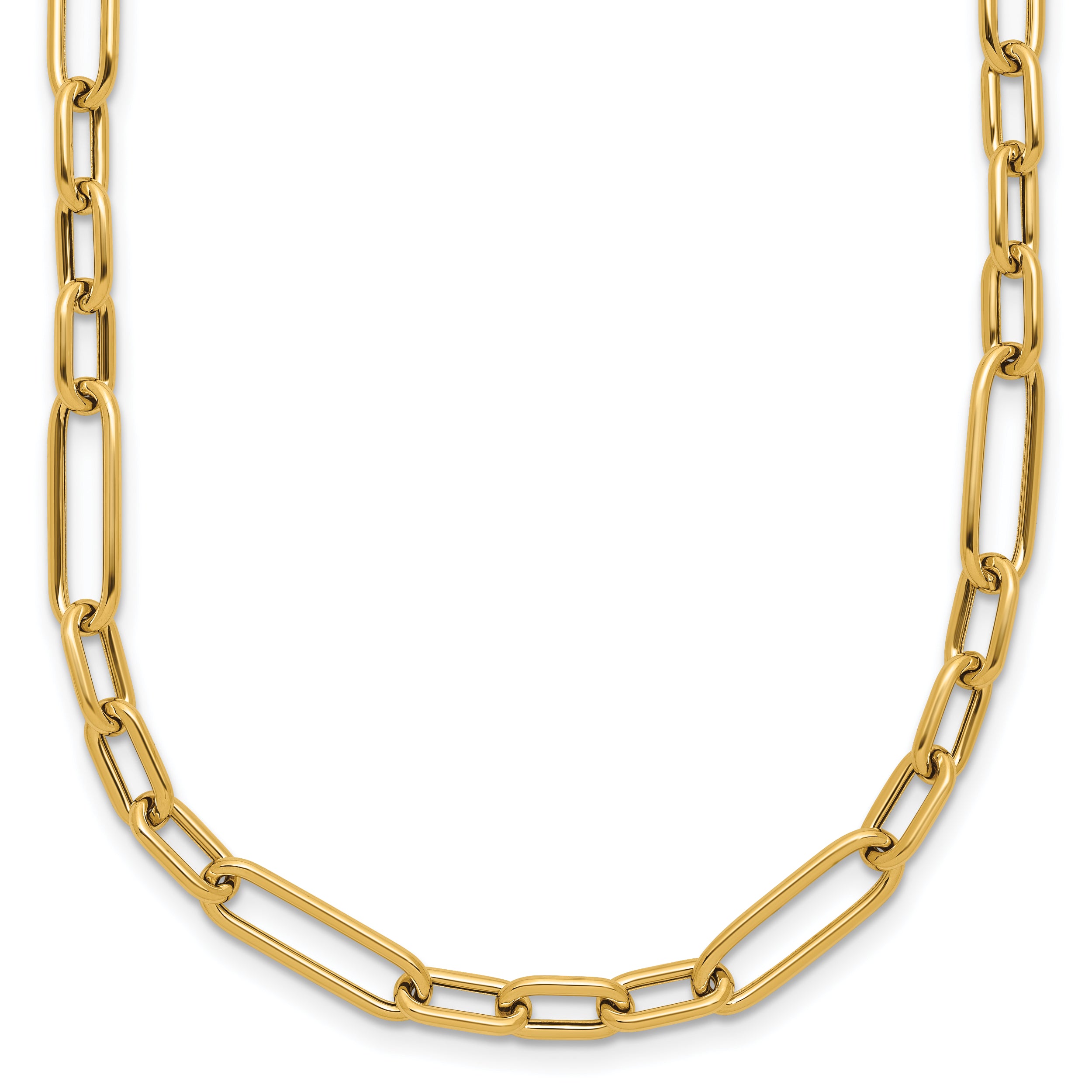 14K Polished Fancy Link Necklace
