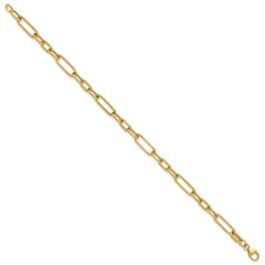 14K Polished Fancy Link Bracelet