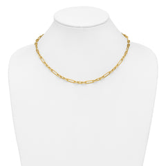 14K Polished Fancy Link Necklace