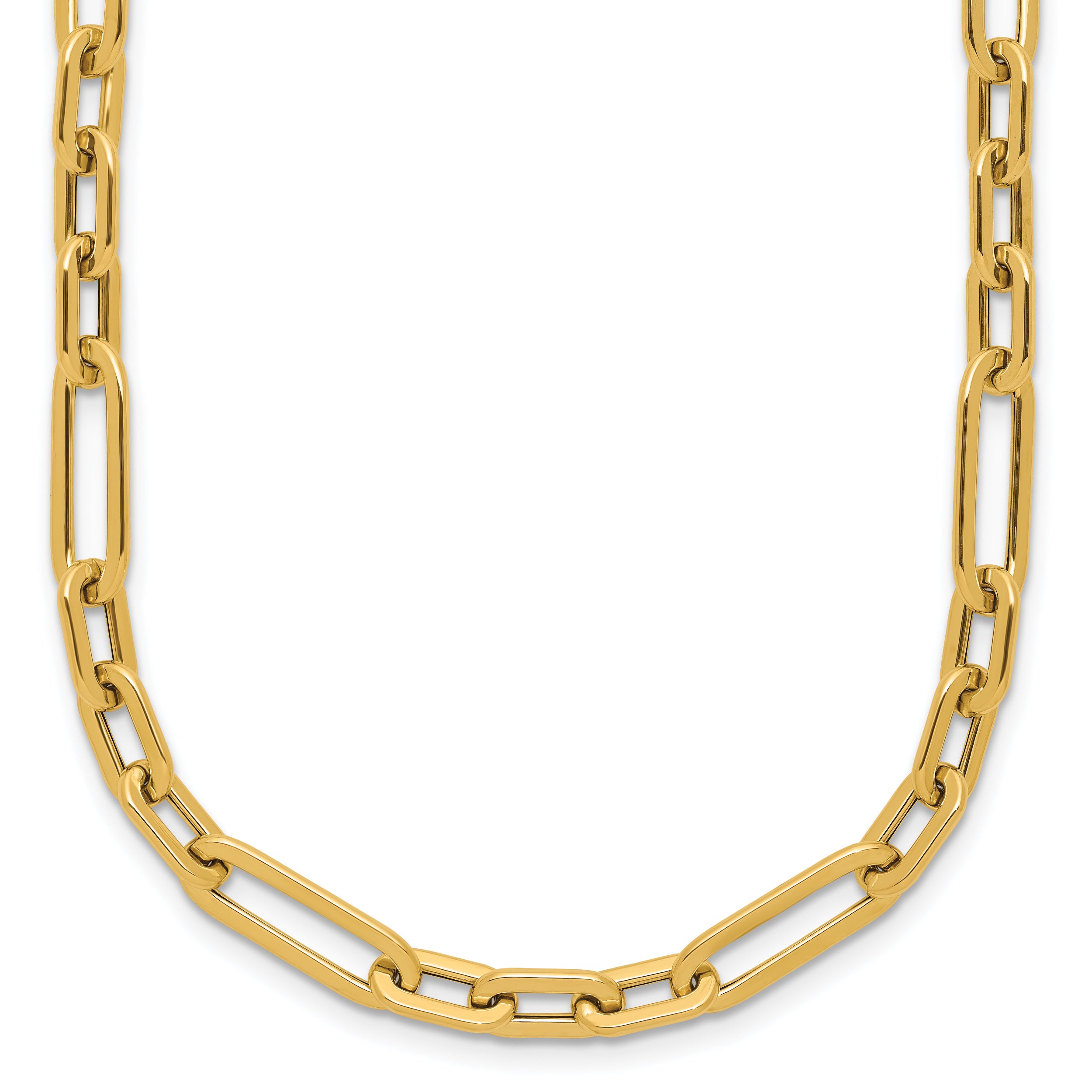 14K Polished Fancy Link Necklace