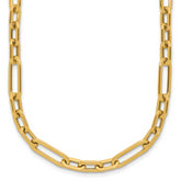14K Polished Fancy Link Necklace