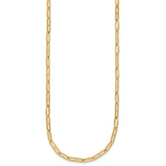 14K Polished Fancy Link w/1.5in ext. Necklace