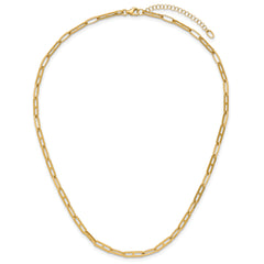 14K Polished Fancy Link w/1.5in ext. Necklace