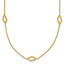 14K Polished Diamond-shaped Station w/2in ext. Necklace