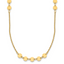 14K Polished Circle Disc w/2in ext. Necklace