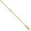 14K Geometric Squares 9 inch Plus 1 inch Extender - Total 10 inch Anklet