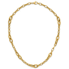 14K Polished Fancy Link Necklace
