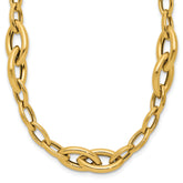 14K Polished Fancy Link Necklace