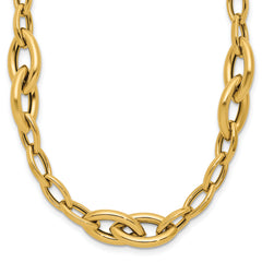 14K Polished Fancy Link Necklace