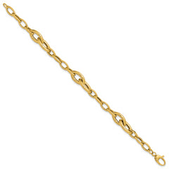 14K Polished Fancy Link Bracelet