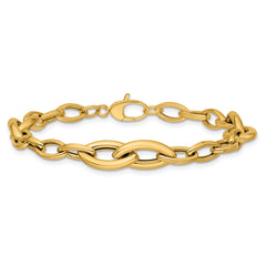 14K Polished Fancy Link Bracelet