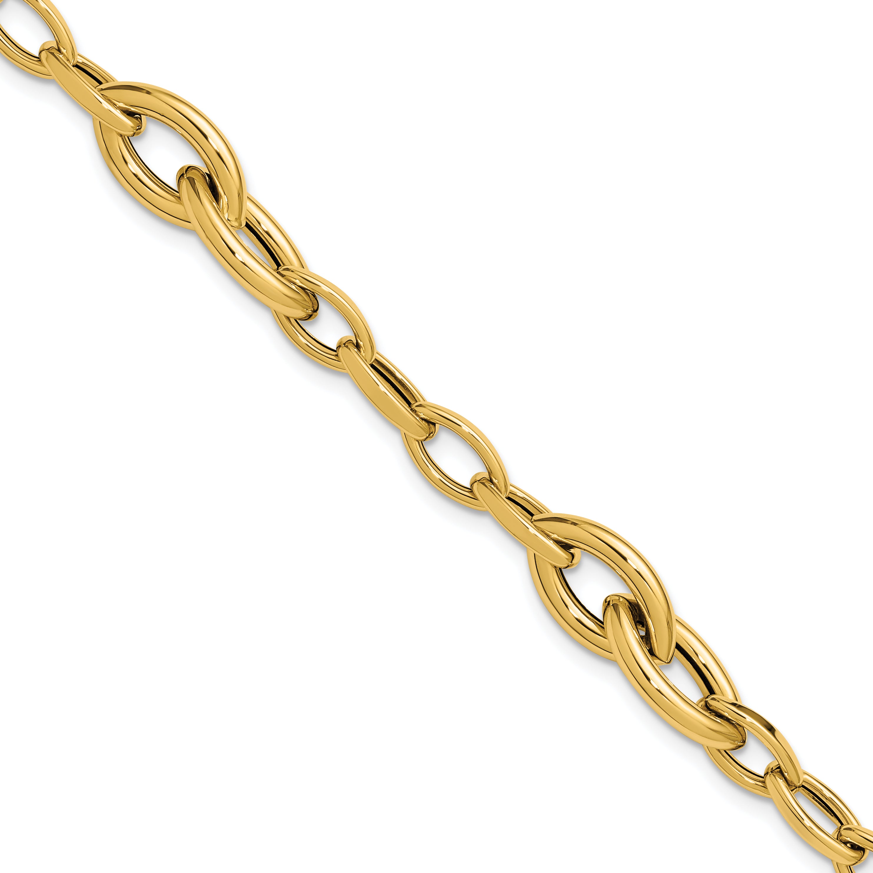 14K Polished Fancy Link Bracelet