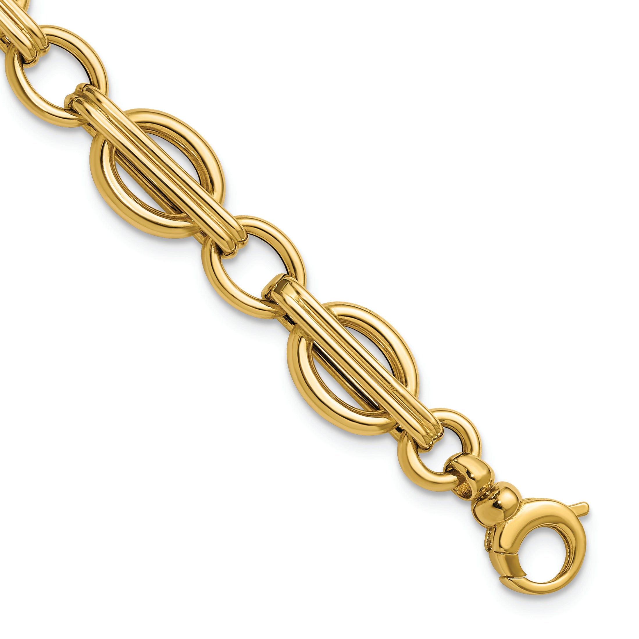 14K Polished Fancy Link Bracelet