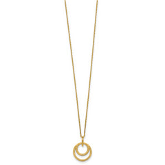 14K Polished Circle Necklace