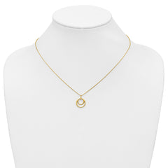14K Polished Circle Necklace