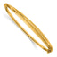 Grooved Bangle Bracelet in 14K Yellow Gold, 5.4mm Hinged - Sophia Jewelers