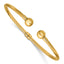 Twisted & Grooved Cuff Bangle in 14K Yellow Gold, 2.5mm, 7.5 Inch - Sophia Jewelers