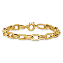 14K Polished Fancy Link Bracelet