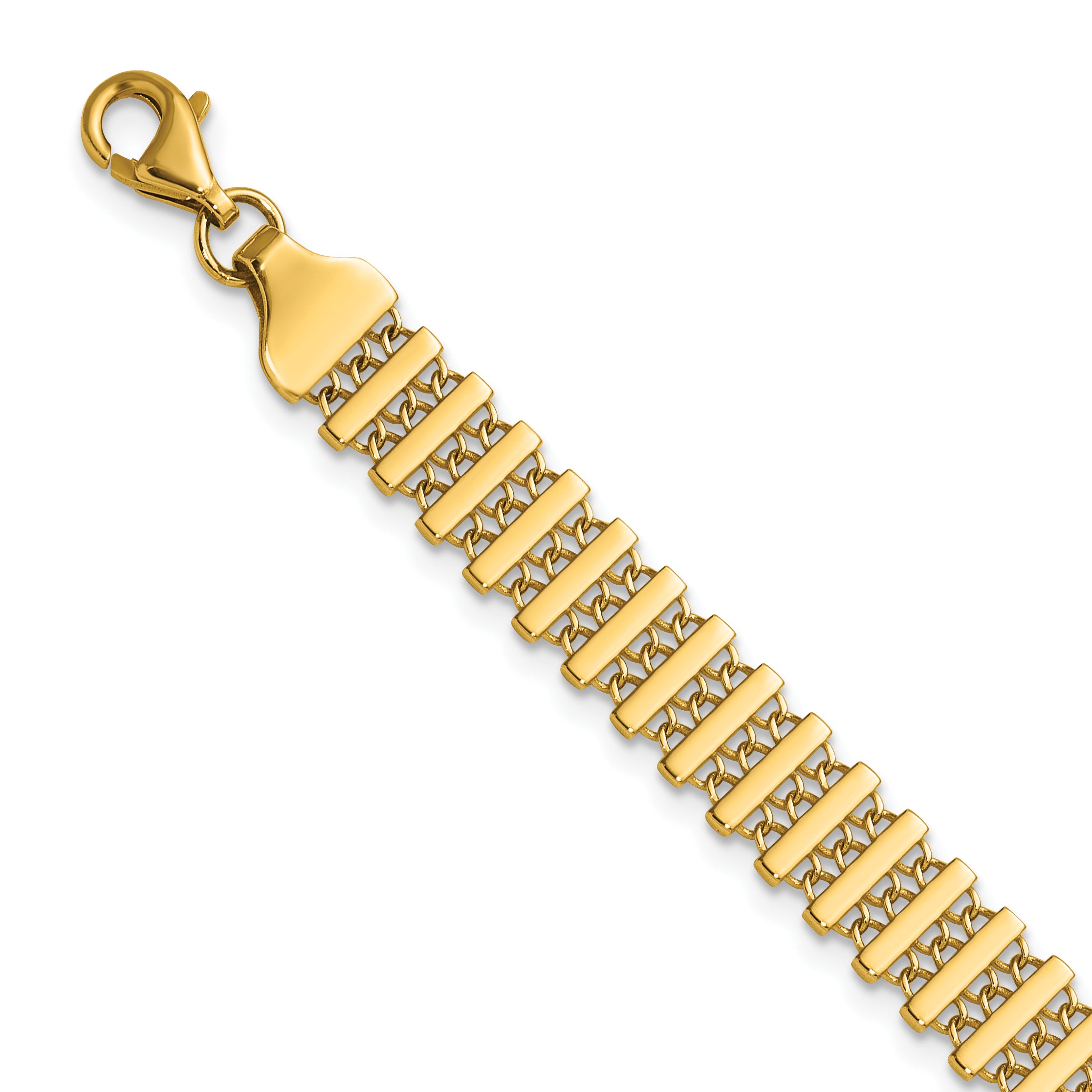 14K Polished Fancy Link Bracelet