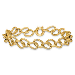 14K Polished Fancy Link Bracelet