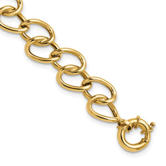 14K Polished Fancy Link Bracelet