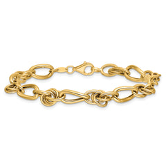 14K Polished Fancy Link Bracelet