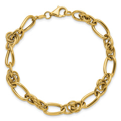 14K Polished Fancy Link Bracelet