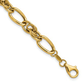14K Polished Fancy Link Bracelet