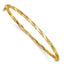 Twisted Bangle Bracelet in 14K Yellow Gold, 2.25mm Hinged - Sophia Jewelers
