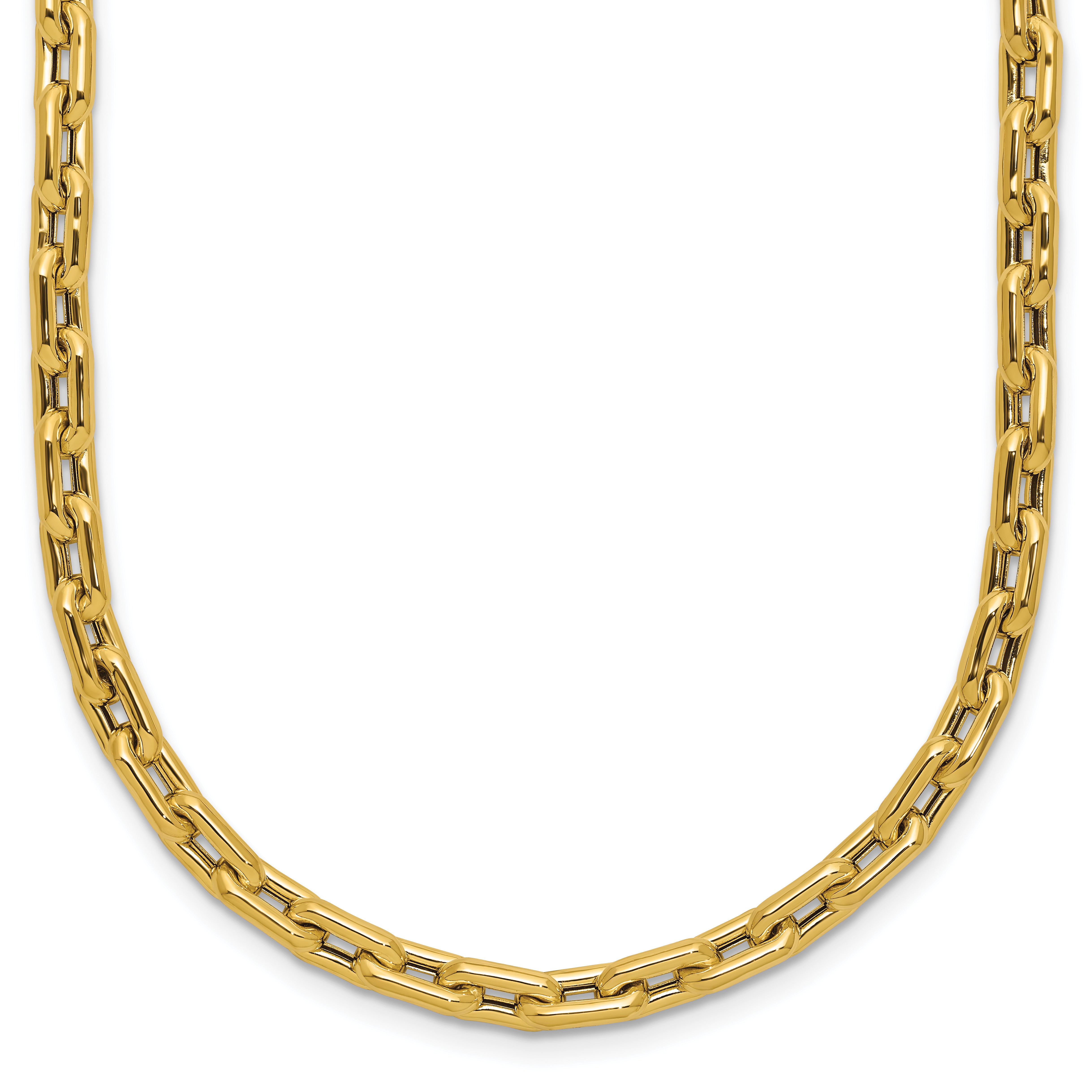 14K Polished Fancy Link Necklace