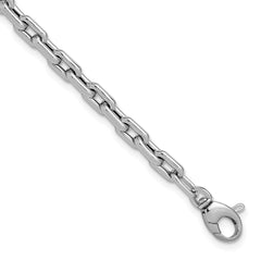 14K White Gold Polished Fancy Link Bracelet