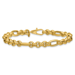 14K Polished Fancy Link Bracelet